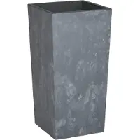 vidaXL Plantenbak met uitneembare bak beton-look 21/49 L PP grijs