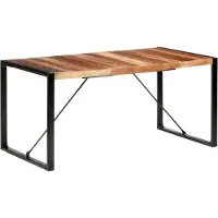 vidaXL Eettafel 160x80x75 cm massief hout