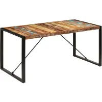 vidaXL Eettafel 160x80x75 cm massief gerecycled hout