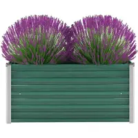 vidaXL Plantenbak verhoogd 100x40x45 cm gegalvaniseerd staal groen