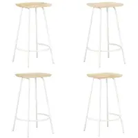 vidaXL Barkrukken, 4 stuks, mango massiefhout