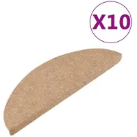 vidaXL Trapmatten zelfklevend 10 st 65x22,5x3,5 cm beige