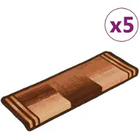 vidaXL Trapmatten zelfklevend 5 st 65x21x4 cm bruin