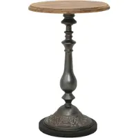 vidaXL Bijzettafel 40x64 cm massief vurenhout bruin