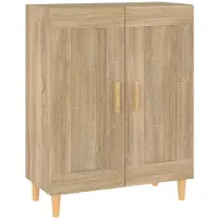 vidaXL Dressoir 69,5x34x90 cm bewerkt hout sonoma eikenkleurig