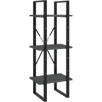 vidaXL Boekenkast met 3 schappen 40x30x105 cm massief grenenhout grijs