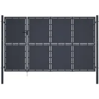 vidaXL Poort 350x200 cm staal antraciet