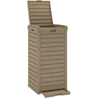 vidaXL Vuilnisbak voor buiten 41x41x86 cm polypropeen lichtbruin