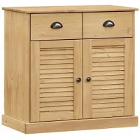 vidaXL Dressoir met lades VIGO 78x40x75 cm massief grenenhout