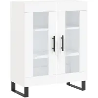 vidaXL Hoge kast 69,5x34x180 cm bewerkt hout wit