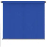 vidaXL Rolgordijn voor buiten 165(B)x140(H) cm HDPE blauw