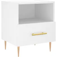 vidaXL Nachtkastje 40x35x47,5 cm bewerkt hout wit