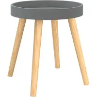 vidaXL Bijzettafel 38x38x40 cm bewerkt hout en grenenhout grijs