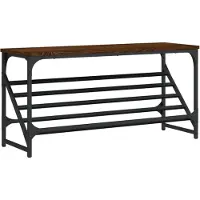 vidaXL Schoenenrek 90x30x45 cm bewerkt hout bruin eikenkleur