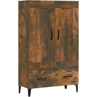 vidaXL Hoge kast 70x31x115 cm bewerkt hout gerookt eikenkleurig