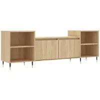 vidaXL Tv-meubel 160x35x55 cm bewerkt hout sonoma eikenkleurig