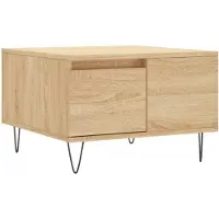 vidaXL Salontafel 55x55x36,5 cm bewerkt hout sonoma eikenkleurig