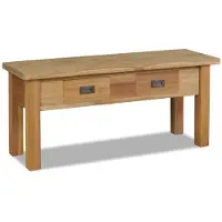 vidaXL Halbankjeje massief teakhout 90x30x40 cm
