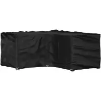 vidaXL Tuinmeubelhoezen met 12 oogjes L-vormig 185x185x90 cm