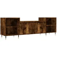 vidaXL Tv-meubel 160x35x55 cm bewerkt hout gerookt eikenkleurig