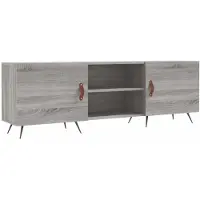 vidaXL Tv-meubel 150x30x50 cm bewerkt hout grijs sonoma eikenkleurig