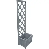 vidaXL Plantenbak met latwerk 40x30x135 cm massief vurenhout
