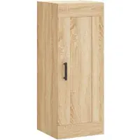 vidaXL Wandkast 34,5x34x90 cm bewerkt hout sonoma eikenkleurig