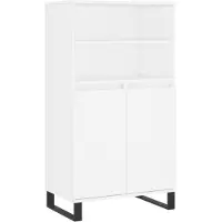 vidaXL Hoge kast 60x36x110 cm bewerkt hout wit