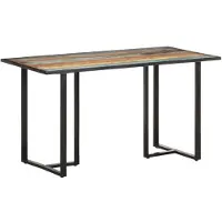 vidaXL Eettafel 140 cm massief gerecycled hout