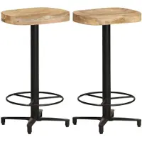 vidaXL Barkrukken 2 st 66 cm massief mangohout