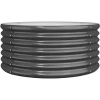 vidaXL Plantenbak 80x80x36 cm gegalvaniseerd staal antracietkleurig