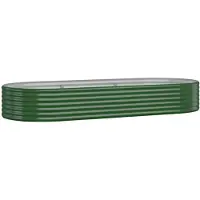 vidaXL Plantenbak 249x100x36 cm gegalvaniseerd staal groen
