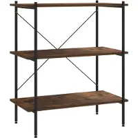 vidaXL Opbergrek 3-laags 80x40x92 cm zwart en naturel