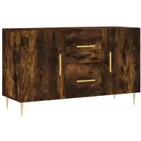 vidaXL Dressoir 100x36x60 cm bewerkt hout gerookt eikenkleurig