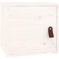 vidaXL Wandkast 31,5x30x30 cm massief grenenhout wit