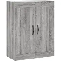 vidaXL Wandkast 69,5x34x90 cm bewerkt hout grijs sonoma eikenkleurig