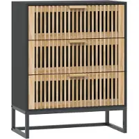 vidaXL Dressoir 60x30x75 cm bewerkt hout zwart