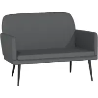vidaXL Bankje 107x80x81 cm kunstleer grijs
