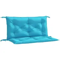 vidaXL Tuinbankkussens 2 st 100x50x7 cm stof turquoise