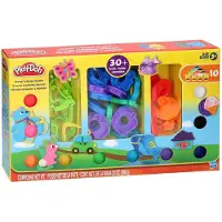Play-Doh Hasbro klei speelgoed Toolkit met 30 onderdelen en 10 potjes.