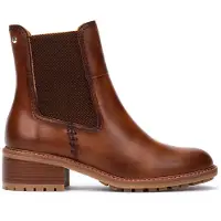 Pikolinos Dames Bruine Medina Leren Enkellaarsjes (35), Leer, 3 tot 5 cm, Ritssluiting, Casual W0D-8792