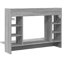 vidaXL Wandplank/Bureau, grijs Sonoma, 105x48x75 cm, houtvezelplaat