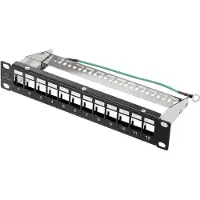 Renkforce RF-4996626 12 poorten Patchpaneel 254 mm (10) Zonder connectoren 1 HE Zwart Niet ingericht