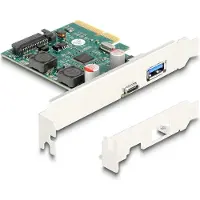 DeLOCK PCI Express x4 Card to 1 x external USB 10 Gbps Type-C female + 1 x external USB 10 Gbps Type-A female - Low Profile Form Factor