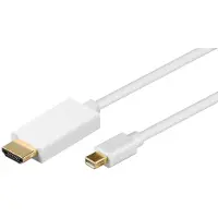 M-Cab 1m Mini-DisplayPort/HDMI-adapterkabel [MAC of PC, geschikt voor audio, vergulde contacten, met vergrendelingsmechanisme]