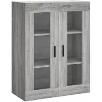 vidaXL Hangkast 69,5x34x90 cm grijs sonoma eikenkleurig