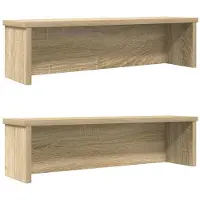 vidaXL Keukenrekken stapelbaar 2 st 50x15x16 cm sonoma eikenkleurig