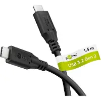 Goobay USB-C kabel | USB3.1 10 Gbps | PD 60W | 4K 60Hz | zwart | 1,5 meter