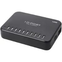 Lvsun 120W Smart 10-Port USB-laadstation 120 W 10x USB-A Zwart Binnen