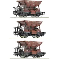 Roco 6600269 Goederenwagen DC Wagenset met drie Talbot-grindwagens van de Deutsche Bundesbahn